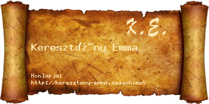 Keresztény Emma névjegykártya